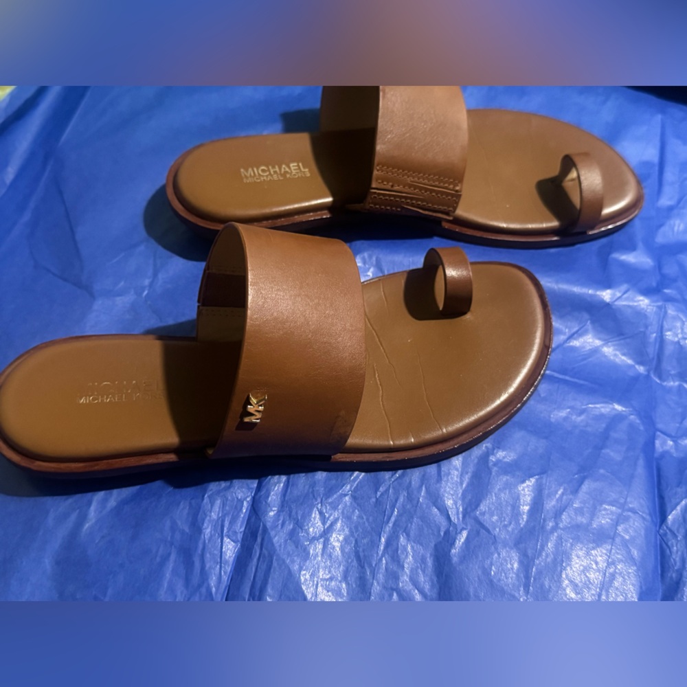 Michael Kors Brown Slide Sandals